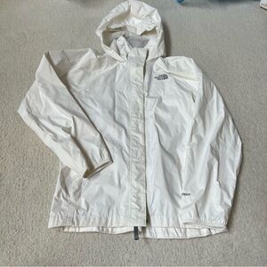 The North Face White Ski & Snow Jacket with Hood and Zipper